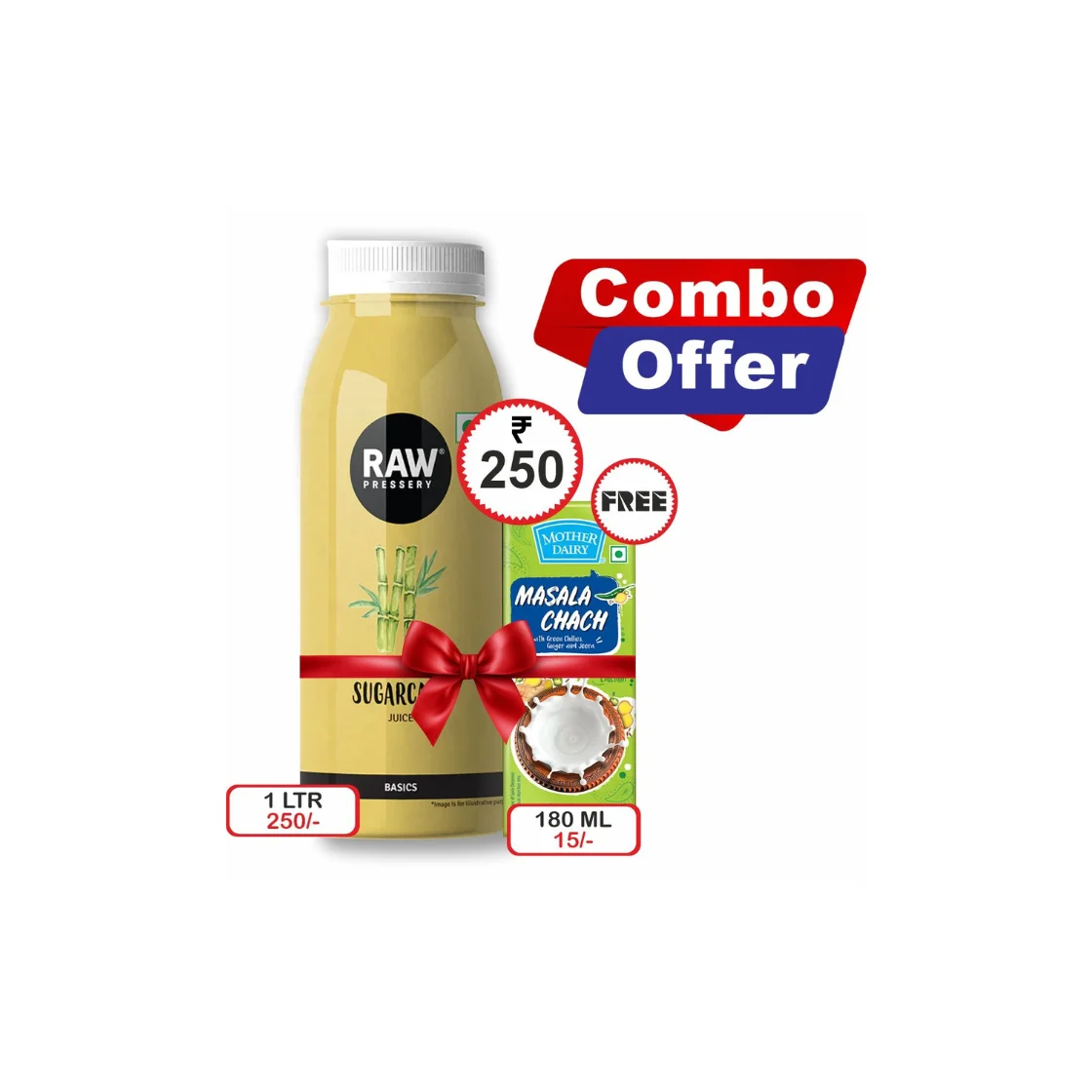 Sugarcane Cold Pressed Juice + MASALA CHACH